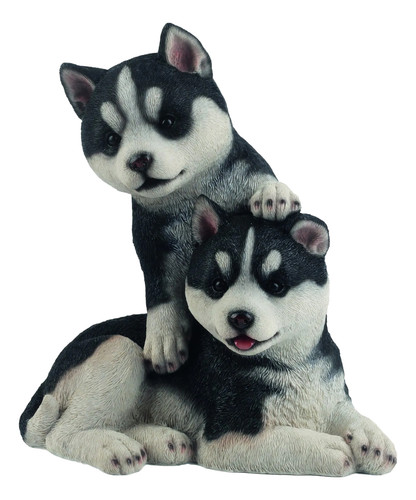 Husky puppies ornament garden - ornament,