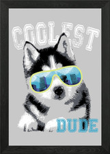 husky puppy with sunglasse