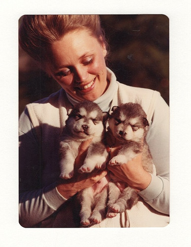 Vintage 1970s woman holding - vintage,