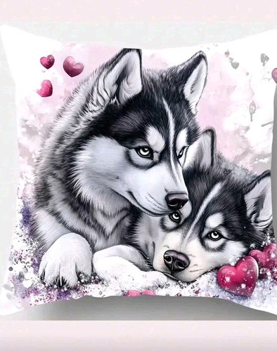 Husky love cushion covers - love,