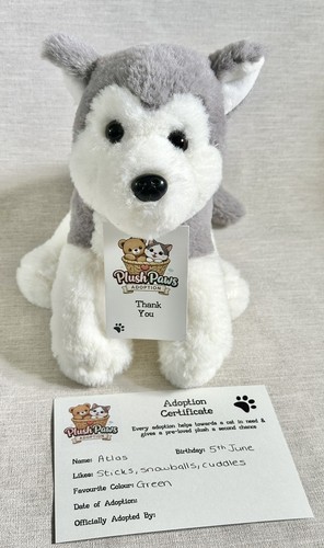 Miniso atlas husky plush soft - husky,
